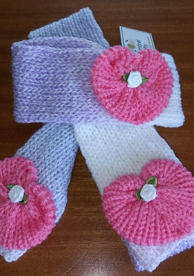 Child's Scarf & Headband Set - Hearts