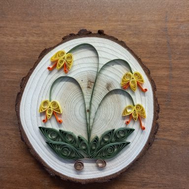 Quilled Wall Plaque - Cowslips