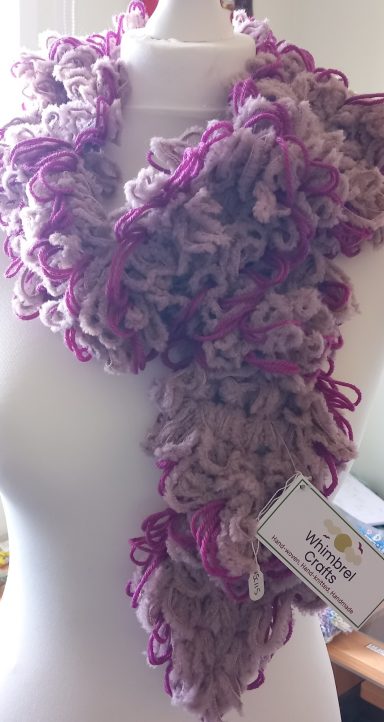 Pink Ruffle Flowers Scarf