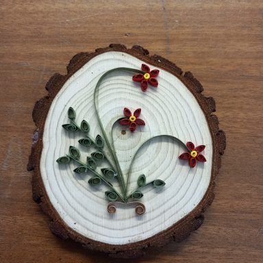 Quilled Wall Plaque - Scarlet Pimpernel