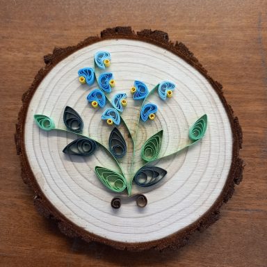 Quilled Wall Plaque - Forget-me-Nots