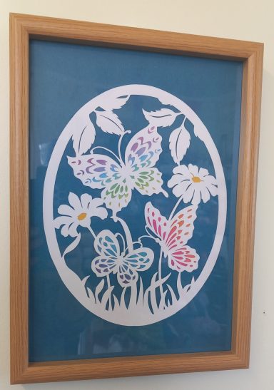 Framed Paper Cut - Butterflies