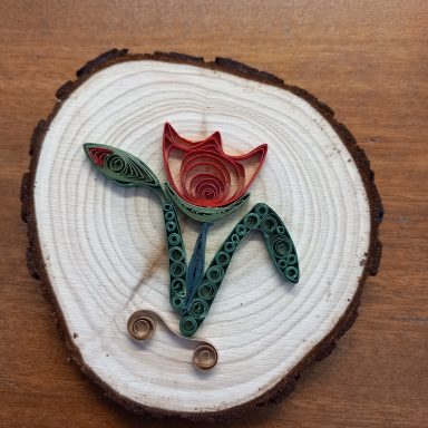 Quilled Wall Plaque - Tulips