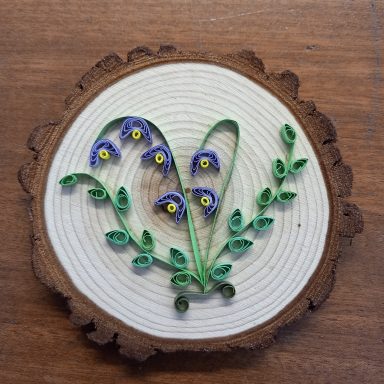 Quilled Wall Plaque - Purple Heather