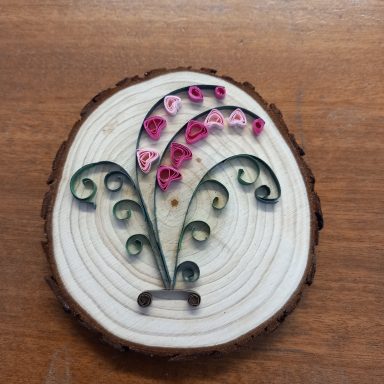 Quilled Wall Plaque - Pink Heather